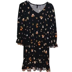 Womans Black Floral Dress made by Pieces